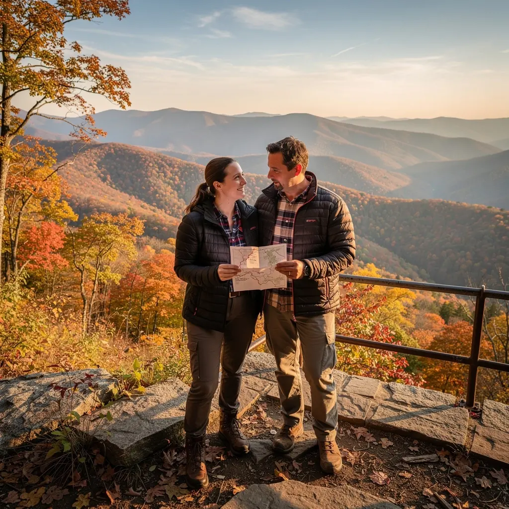Karta podróży z informacjami o najciekawszych przystankach na trasie.
