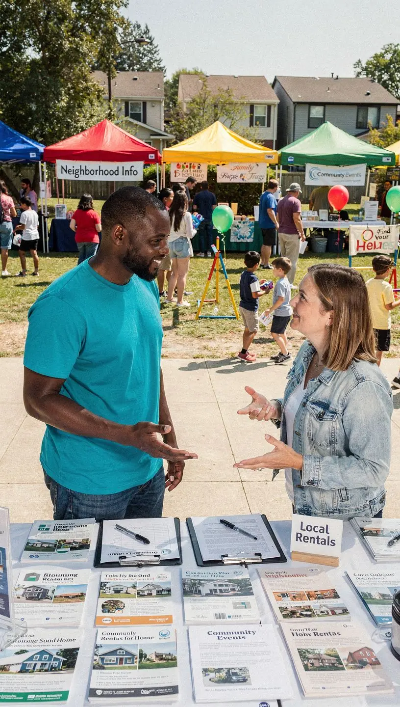 Mapa okolicy z zaznaczonymi najważniejszymi punktami usługowymi.