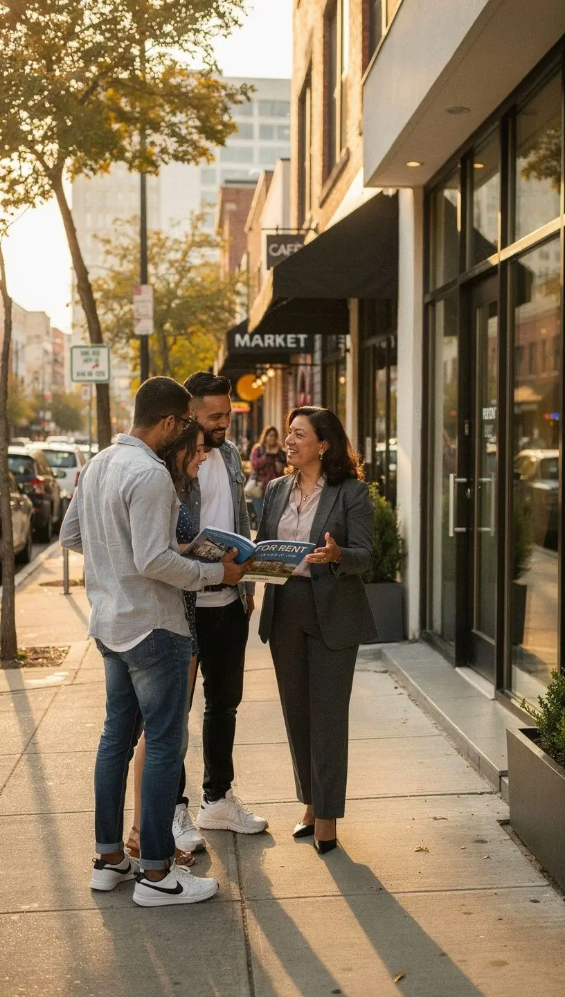 Mapa okolicy z zaznaczonymi lokalizacjami dostępnych domów na sprzedaż.