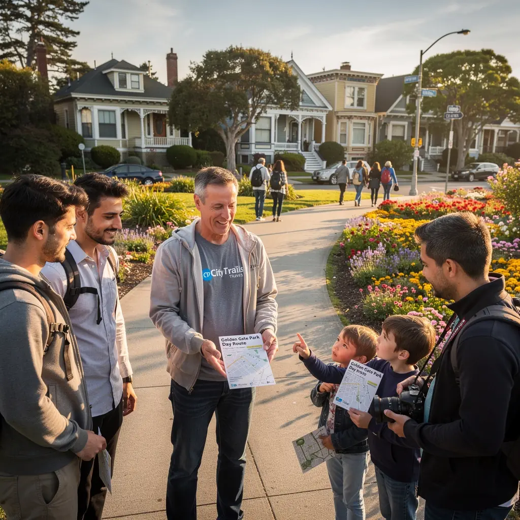 Malowniczy widok na górski szlak z zachodzącym słońcem w tle.